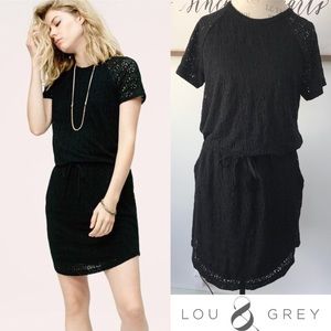 Lou & Grey Mesh Tie Waist Dress w/ Pockets B1
